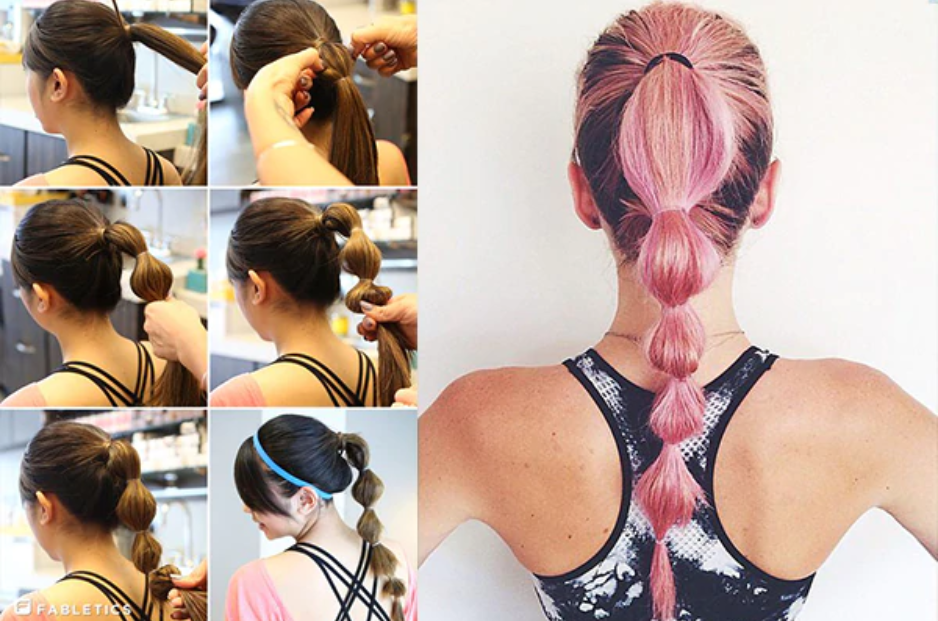 Hairstyles for gym: Ponytail-braid